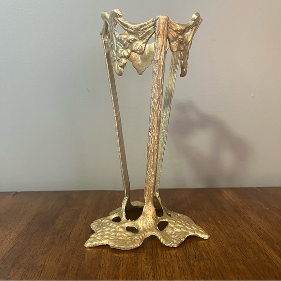 Vintage brass grapevine stand for bowl, vase or wine bottle - Picture 8 of 11